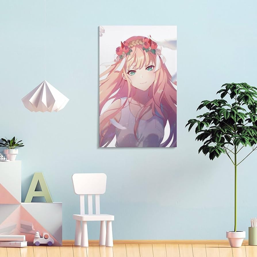 Amazon.co.jp: 絵画 ダリフラ ゼロツー ポスター 装飾画 Frame